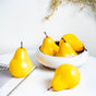 Decorative Pears Set Of 5 Yellow - Artificial Plant | Flower for vase | Home decor item | Room decoration item