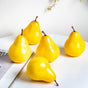 Decorative Pears Set Of 5 Yellow - Artificial Plant | Flower for vase | Home decor item | Room decoration item