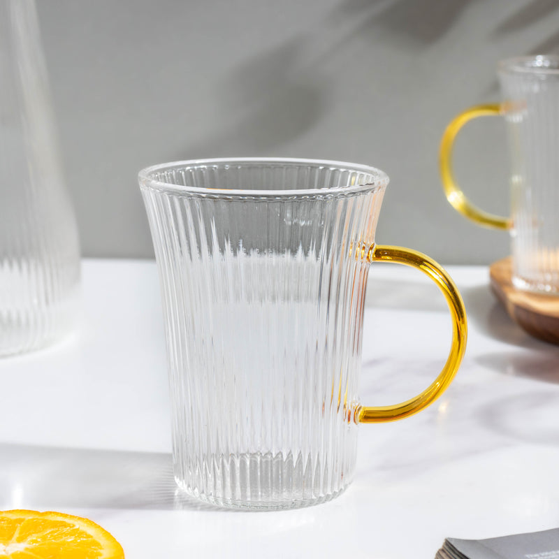Glass Lemonade Set Of 6 - Tea set, glass jug set, glassware set | Drinkware set for Dining table & Home decor