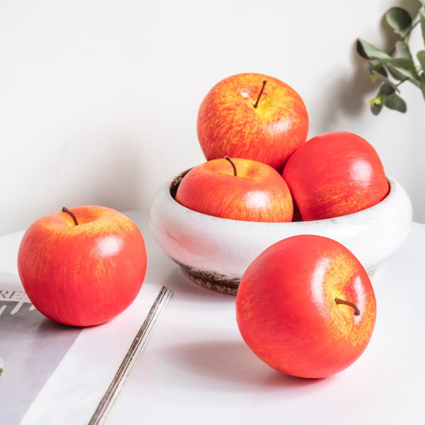 Apple Decor Set Of 5 Red