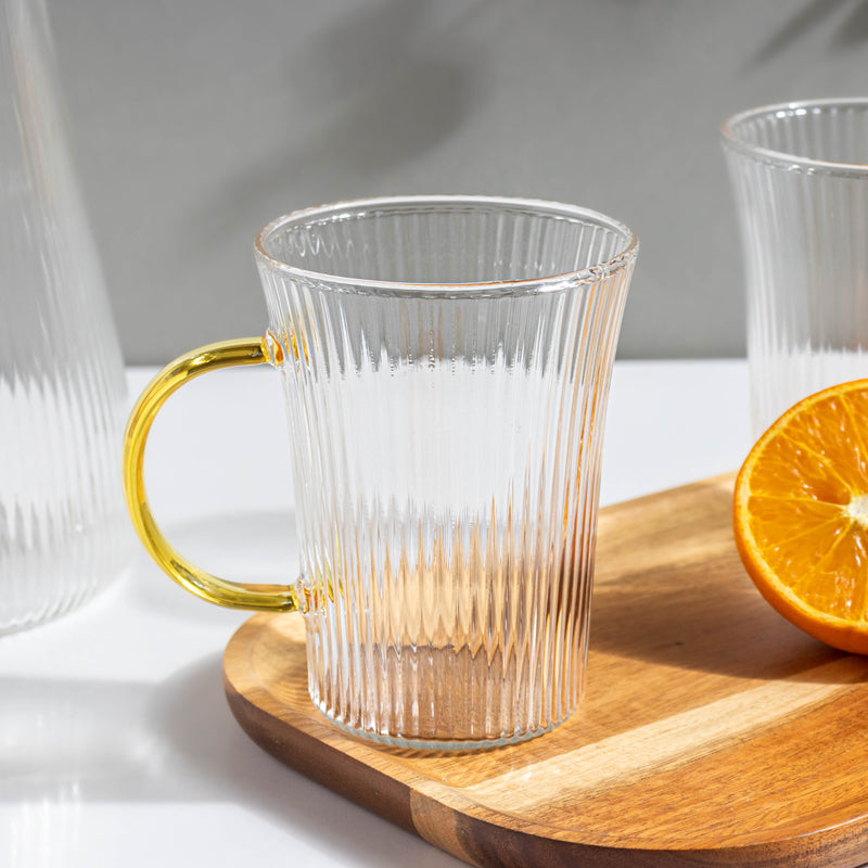 Glass Lemonade Set Of 6 - Tea set, glass jug set, glassware set | Drinkware set for Dining table & Home decor