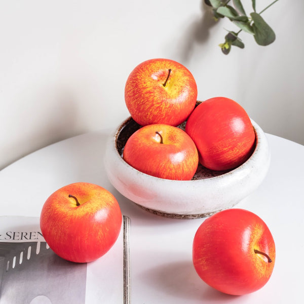 Apple Decor Set Of 5 Red