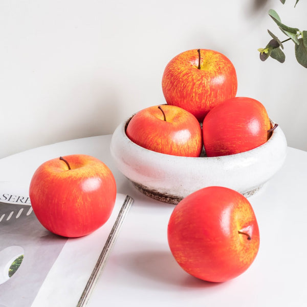 Apple Decor Set Of 5 Red