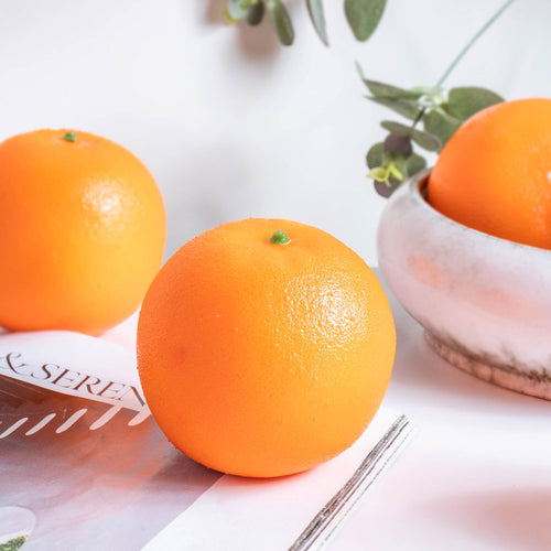 Decorative Citrus Orange Set Of 5 - Artificial Plant | Flower for vase | Home decor item | Room decoration item