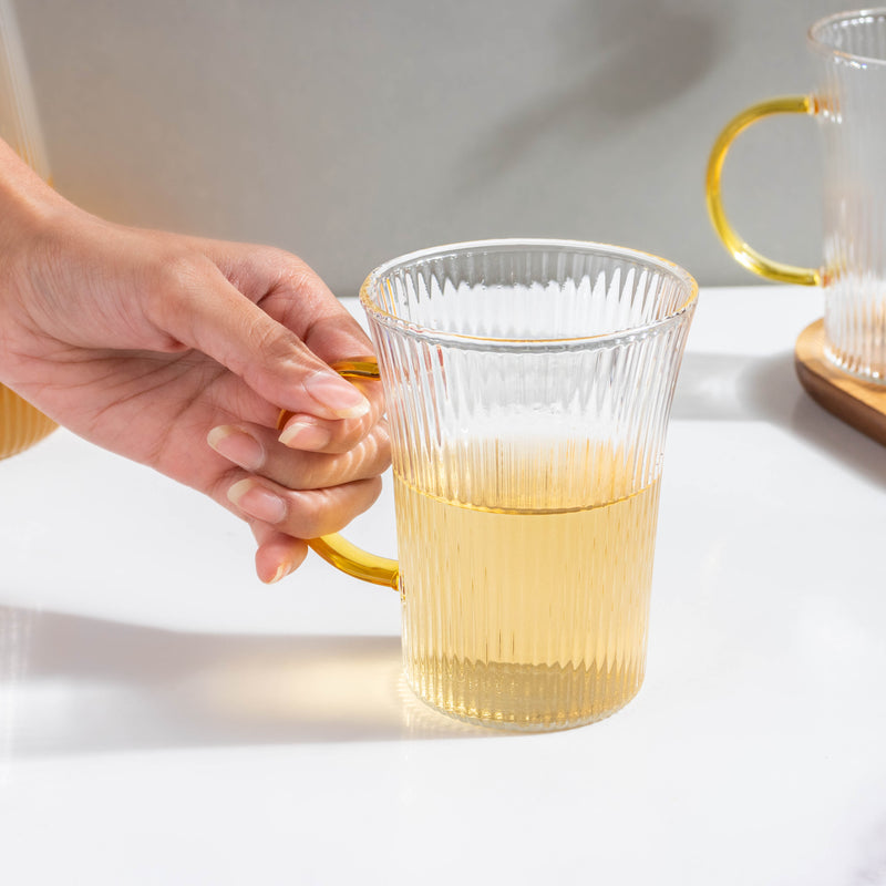 Glass Lemonade Set Of 6 - Tea set, glass jug set, glassware set | Drinkware set for Dining table & Home decor