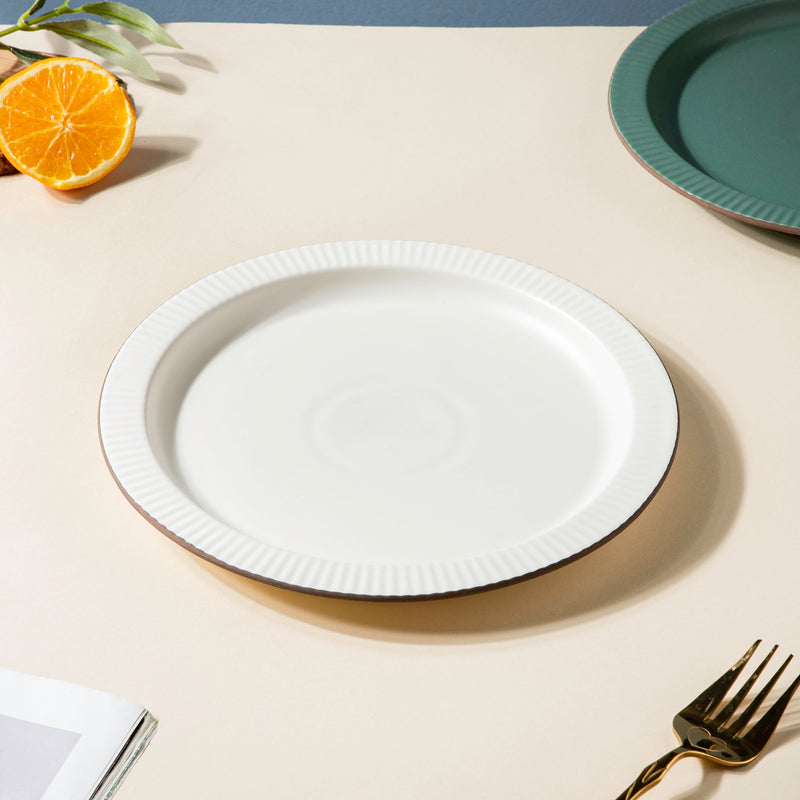 Matte Modern Ceramic Snack Plate White 8.5 Inch - Serving plate, snack plate, dessert plate | Plates for dining & home decor