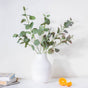 Faux Eucalyptus Purple Tinted Green Leaves - Artificial Plant | Flower for vase | Home decor item | Room decoration item