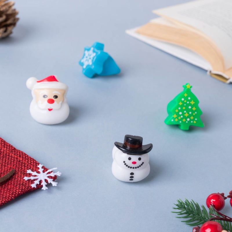 Quirky LED Santa Claus PVC Ring White