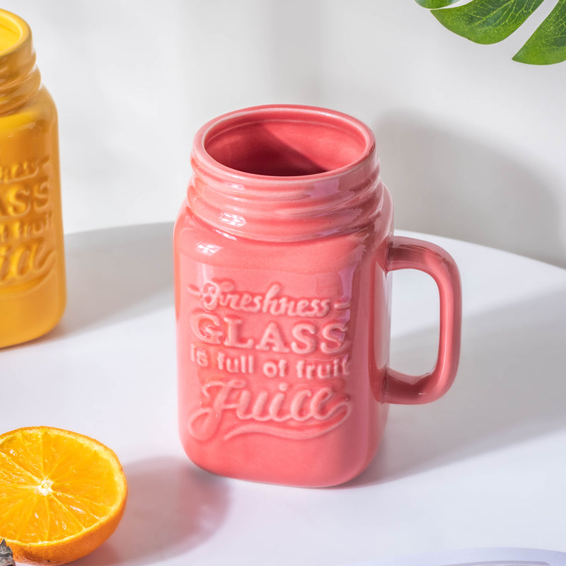 Riona Mason Mug Pink- Mug for coffee, tea mug, cappuccino mug | Cups and Mugs for Coffee Table & Home Decor