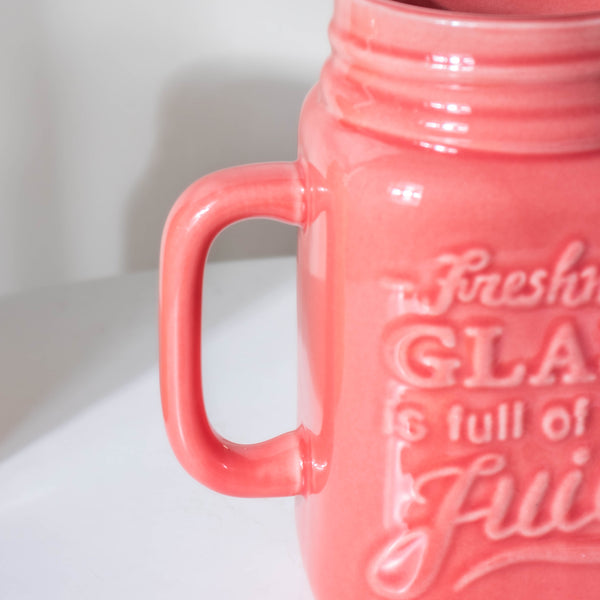 Riona Mason Mug Pink- Mug for coffee, tea mug, cappuccino mug | Cups and Mugs for Coffee Table & Home Decor