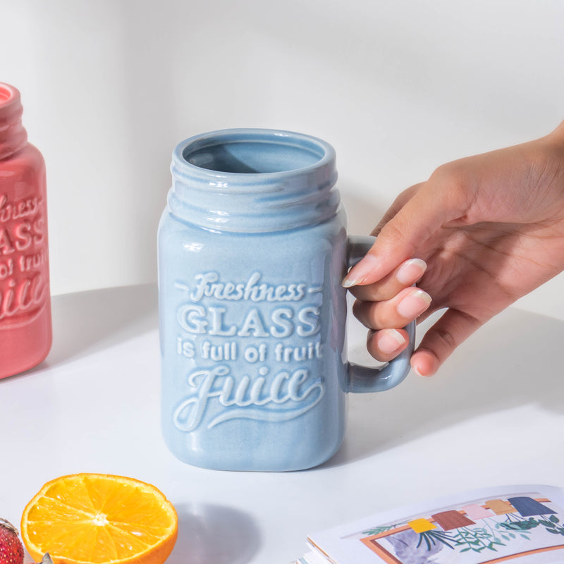 Riona Mason Mug Blue- Mug for coffee, tea mug, cappuccino mug | Cups and Mugs for Coffee Table & Home Decor