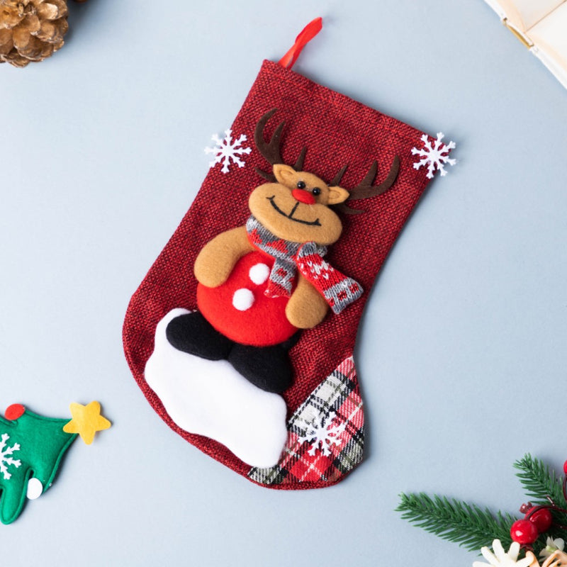 Woven Gift Stocking 9 Inch - Wall decoration for Christmas wall design | Room decor & home decoration items