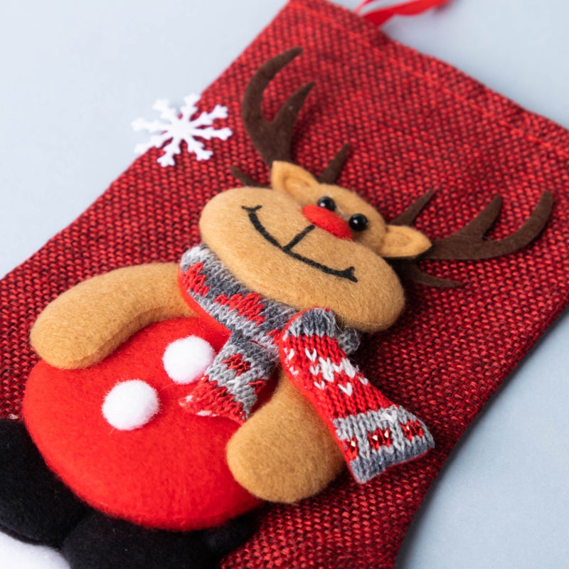 Woven Gift Stocking 9 Inch - Wall decoration for Christmas wall design | Room decor & home decoration items