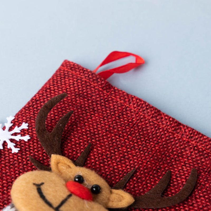 Woven Gift Stocking 9 Inch - Wall decoration for Christmas wall design | Room decor & home decoration items