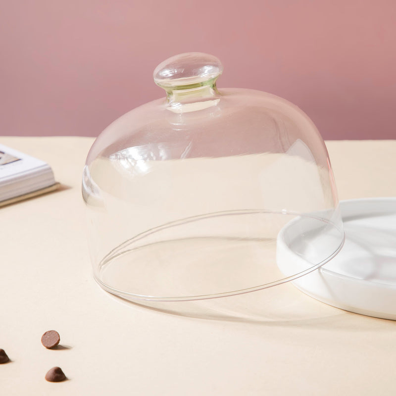 Cake Plate With Dome 7.5 Inch