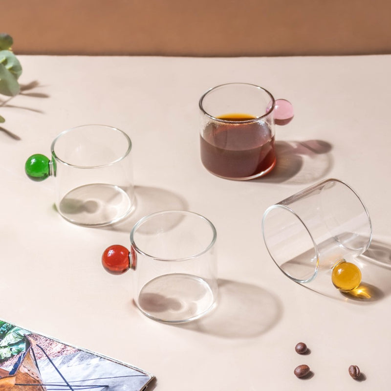 Mini Espresso Shot Glass Cup Green 70ml- Tea cup, coffee cup, cup for tea | Cups and Mugs for Office Table & Home Decoration