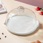 Cake Plate With Cover White 10 Inch