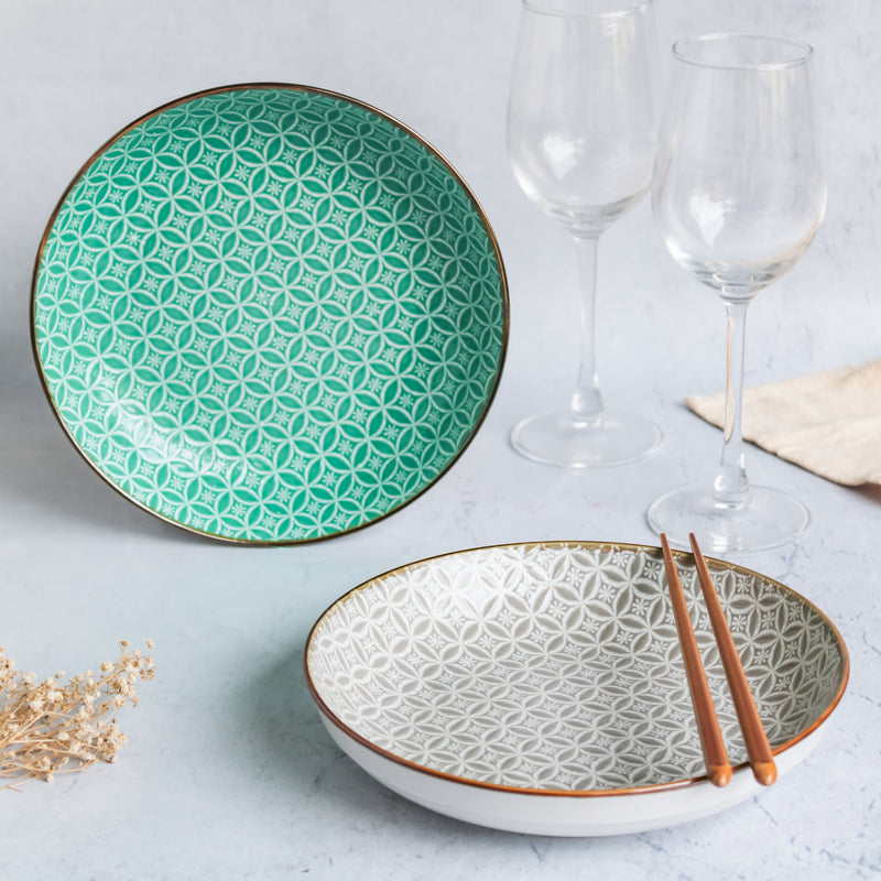 Engraved Plate - Serving plate, pasta plate, lunch plate, deep plate | Plates for dining table & home decor