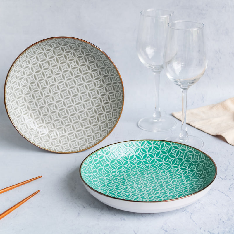 Engraved Plate - Serving plate, pasta plate, lunch plate, deep plate | Plates for dining table & home decor