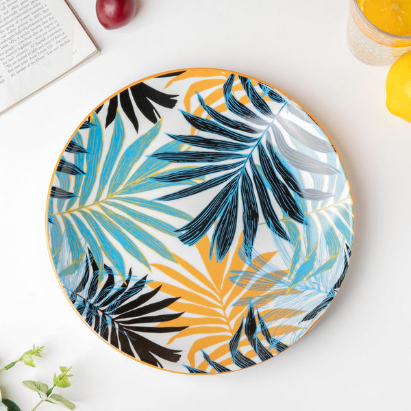 Areca Decal Ceramic Dinner Plate 10 Inch - Serving plate, snack plate, ceramic dinner plates| Plates for dining table & home decor