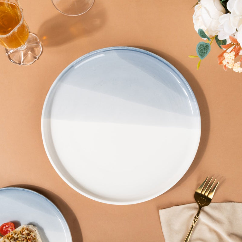 Ombre Dinner Plate Grey 10 Inch - Serving plate, lunch plate, ceramic dinner plates| Plates for dining table & home decor