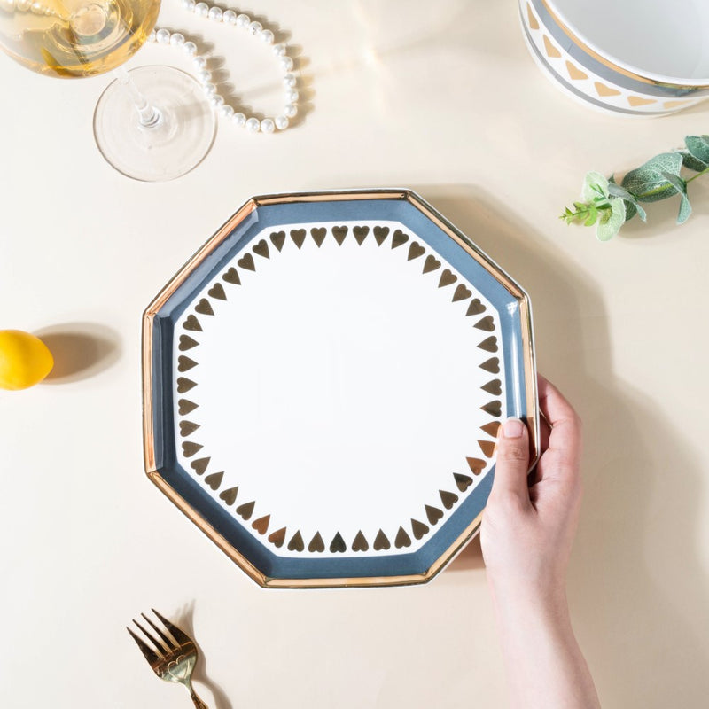Heart Dinner Plate - Serving plate, lunch plate, ceramic dinner plates| Plates for dining table & home decor