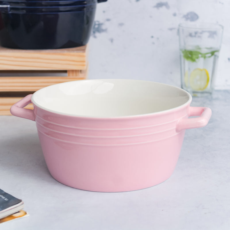 Ceramic Soup Bowl with Handles - Bowl, ceramic bowl, serving bowls, noodle bowl, salad bowls, bowl for snacks, large serving bowl, bowl with handle | Bowls for dining table & home decor