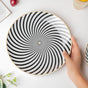 La Mode Spiral Dinner Plate 10 Inch - Serving plate, lunch plate, ceramic dinner plates| Plates for dining table & home decor