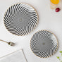 La Mode Spiral Dinner Plate 10 Inch - Serving plate, lunch plate, ceramic dinner plates| Plates for dining table & home decor