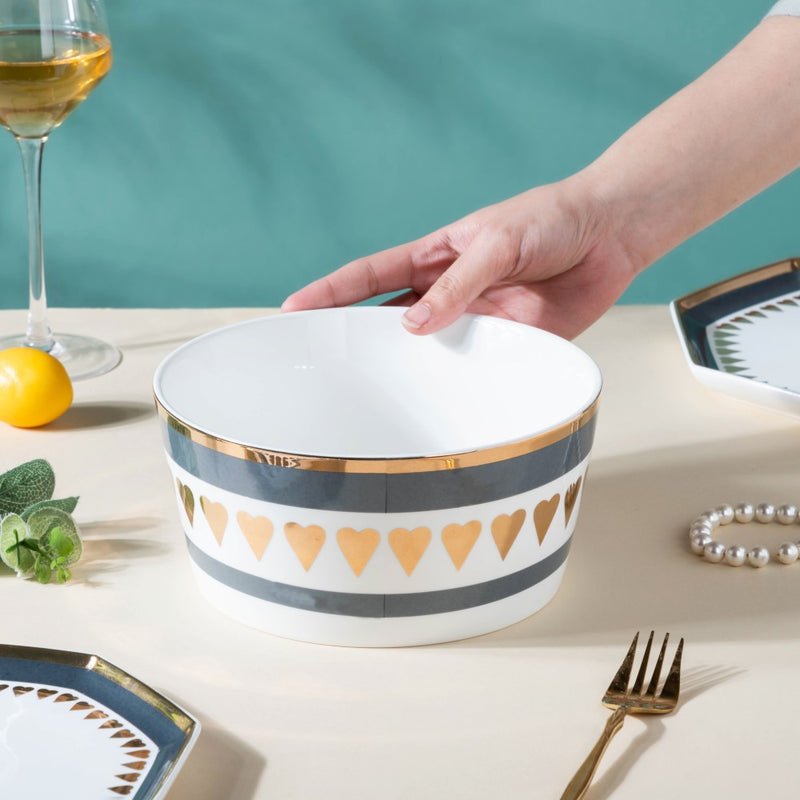 Heart Serving Bowl - Bowl, ceramic bowl, serving bowls, noodle bowl, salad bowls, bowl for snacks, large serving bowl | Bowls for dining table & home decor