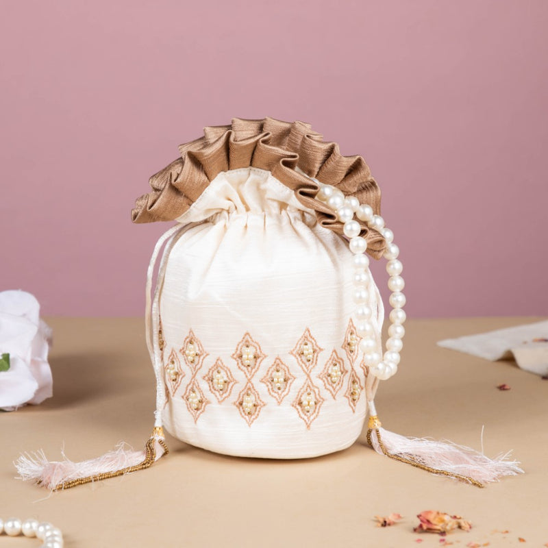Sitara Potli Bag Off White