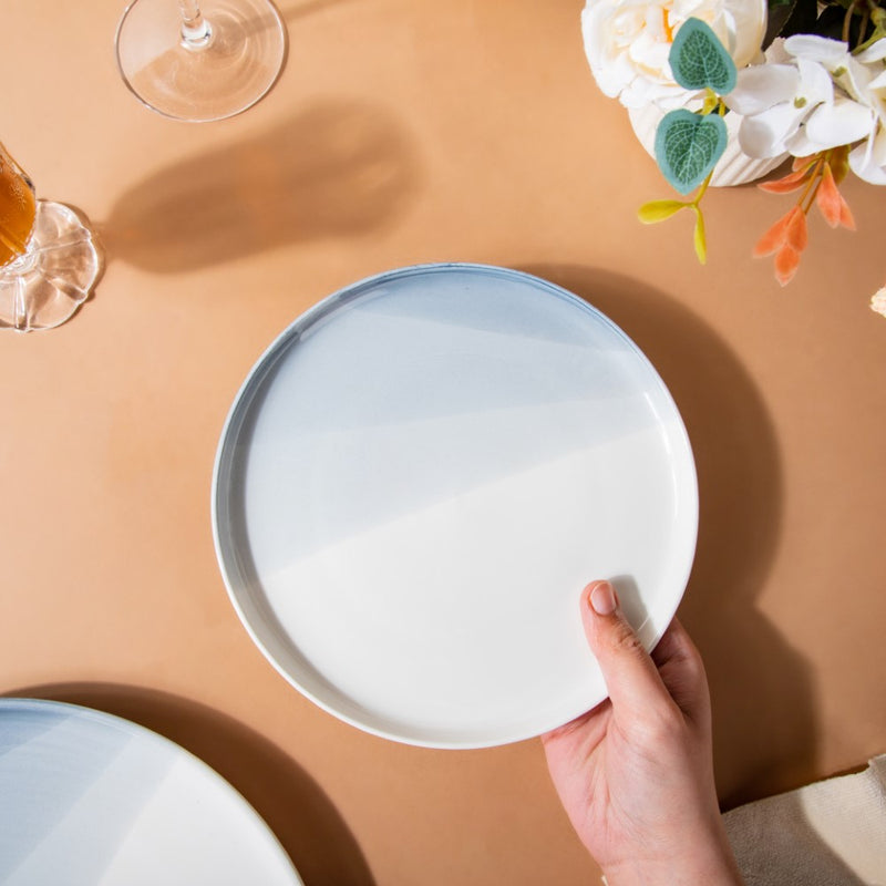 Ombre Snack Plate Grey 7 Inch - Serving plate, snack plate, dessert plate | Plates for dining & home decor