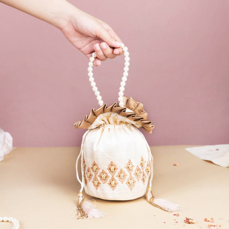 Sitara Potli Bag Off White
