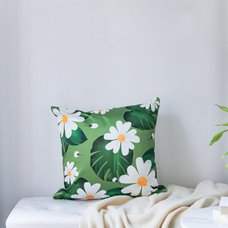 Flower Design Cushion Cover