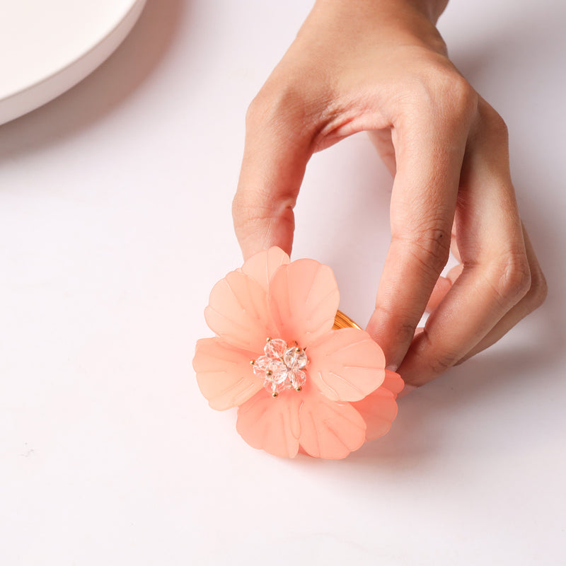 Flower Napkin Holder Peach