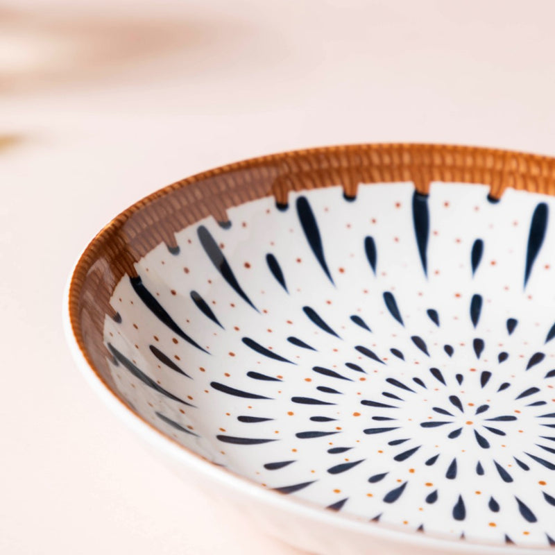 Dewdrop Ceramic Snack Dish 8 Inch - Serving plate, snack plate, dessert plate | Plates for dining & home decor
