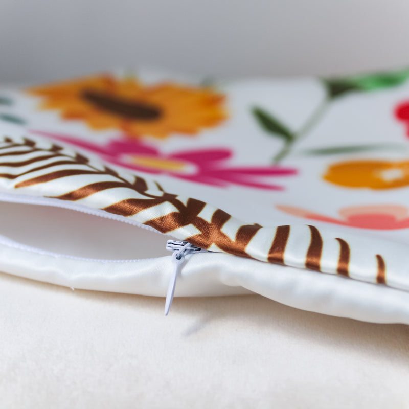 Flower Design Cushion Cover