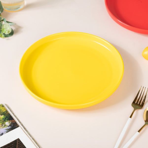 Solid Colored Dinner Plate Yellow 10 Inch