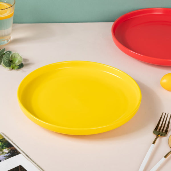 Solid Colored Dinner Plate Yellow 10 Inch