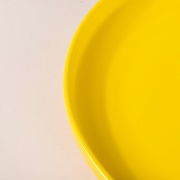 Solid Colored Dinner Plate Yellow 10 Inch