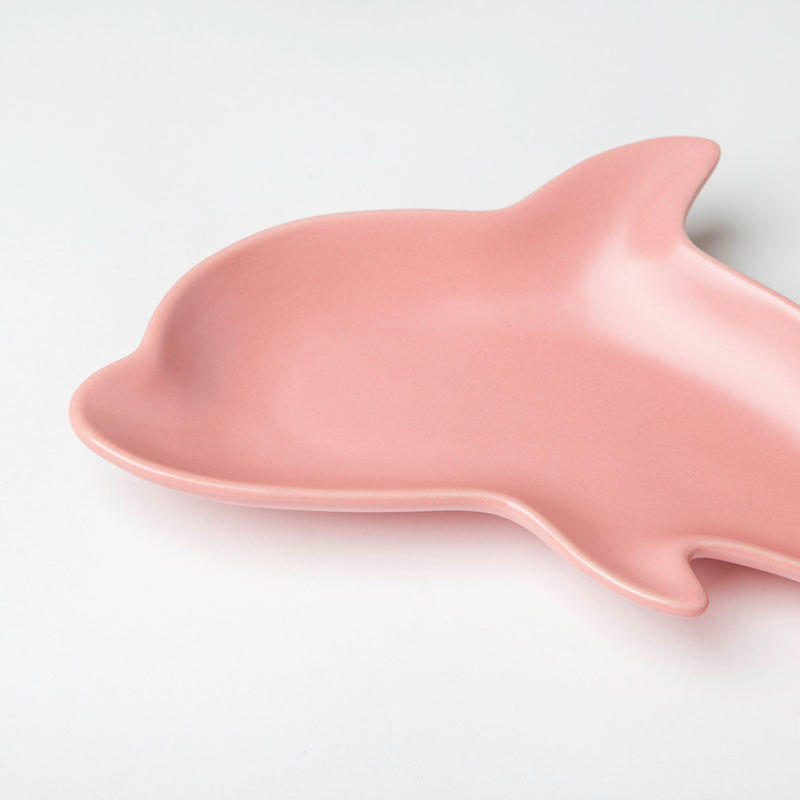 Candy Pink Dolphin Snack Plate 8 Inch - Serving plate, snack plate, dessert plate | Plates for dining & home decor