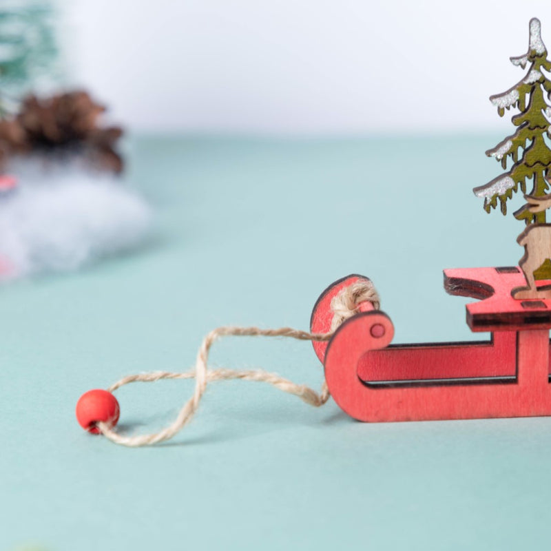 DIY Reindeer Sleigh Wooden Ornament - Showpiece | Home decor item | Room decoration item