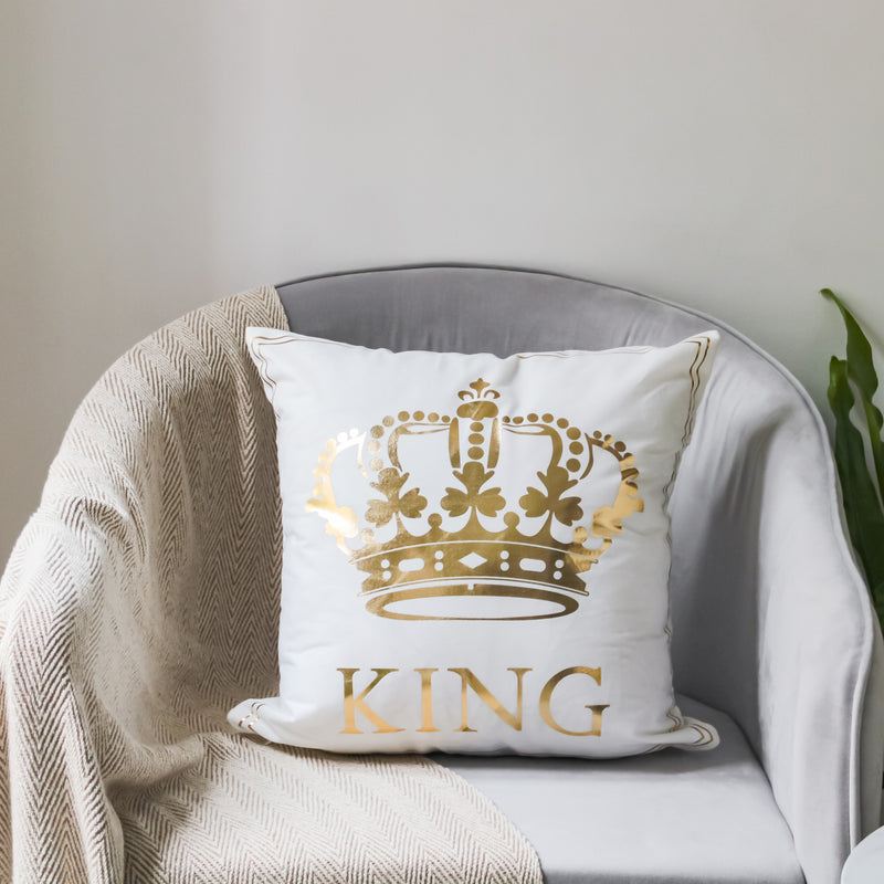 White and Gold Pillow Case