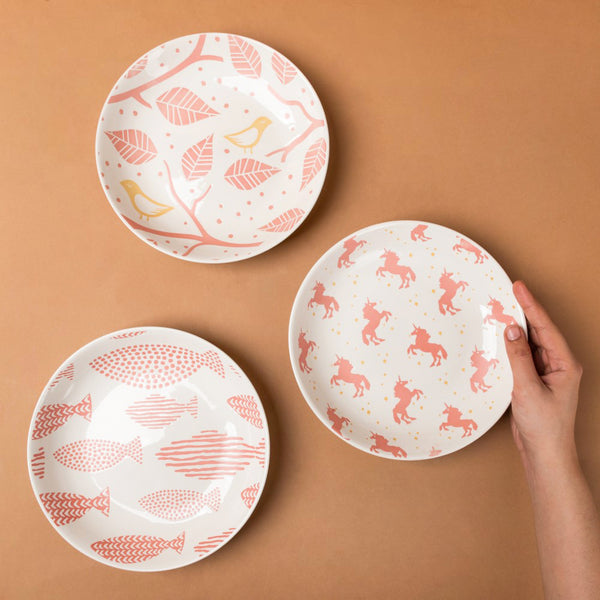 Natura Plates Pink - Serving plate, snack plate, dessert plate | Plates for dining & home decor