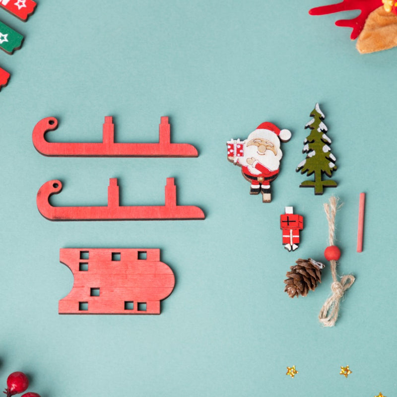 DIY Santa Sleigh Wooden Ornament - Showpiece | Home decor item | Room decoration item