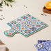 Mediterranean Trivet With Handle Multicolour 9 Inch - Ceramic platter, serving platter, fruit platter | Plates for dining table & home decor