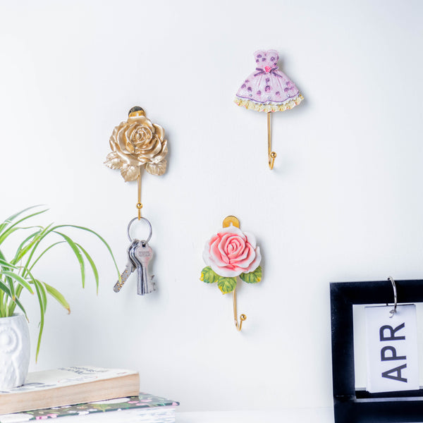 Rose Hook - Wall hook/wall hanger for wall decoration & wall design | Home & room decoration ideas