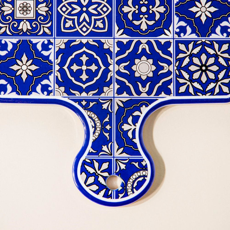 Blue Pottery Pattern Serving Platter Blue 9 Inch - Ceramic platter, serving platter, fruit platter | Plates for dining table & home decor