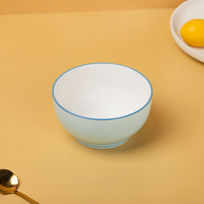 Riona Ceramic Side Bowl Blue 300 ml - Bowl,ceramic bowl, snack bowls, curry bowl, popcorn bowls | Bowls for dining table & home decor