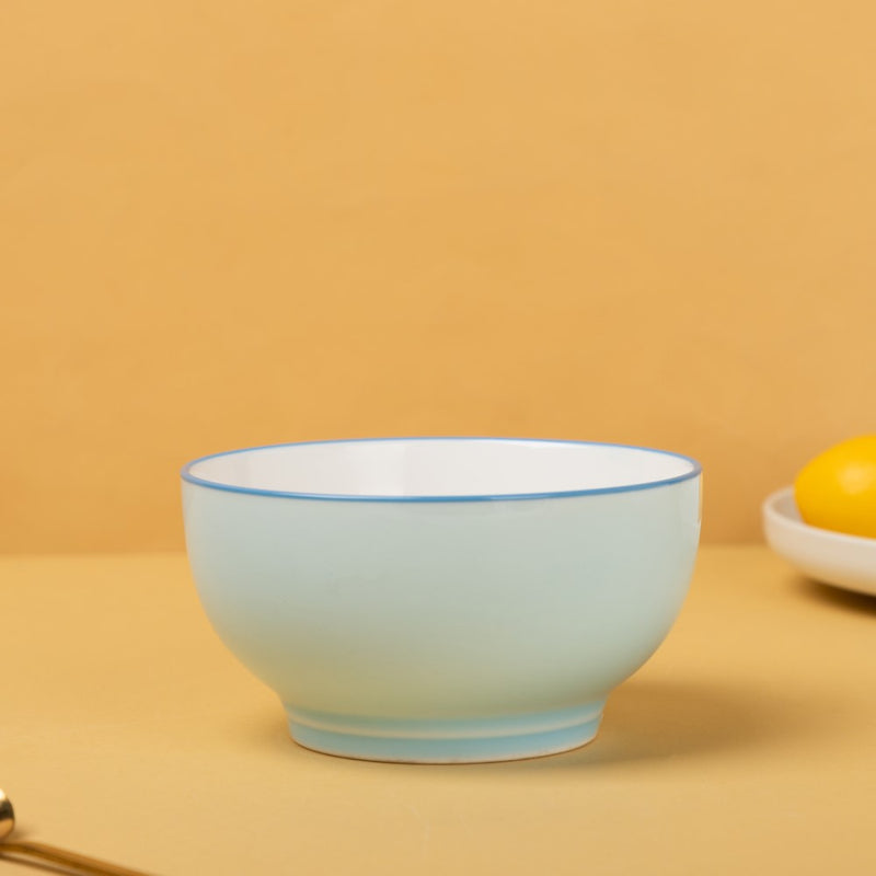 Riona Ceramic Side Bowl Blue 300 ml - Bowl,ceramic bowl, snack bowls, curry bowl, popcorn bowls | Bowls for dining table & home decor